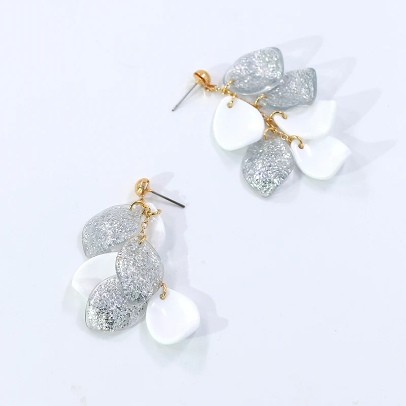 Scaly Glitter Resin Earrings