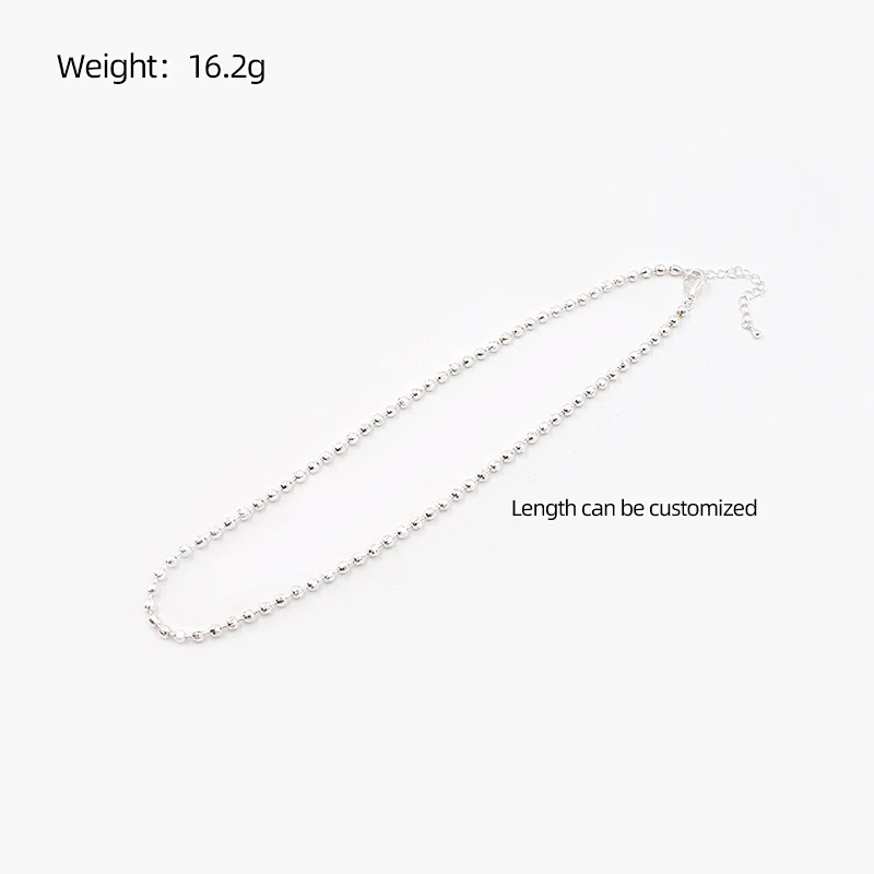 Simple Faceted Ball Chain Necklace