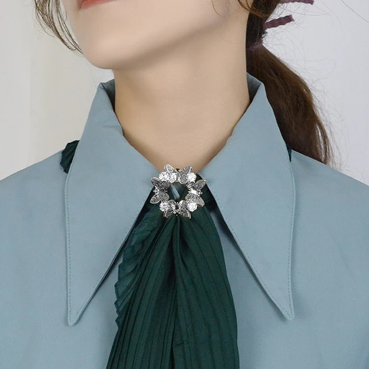 Butterfly Scarf Button Brooch