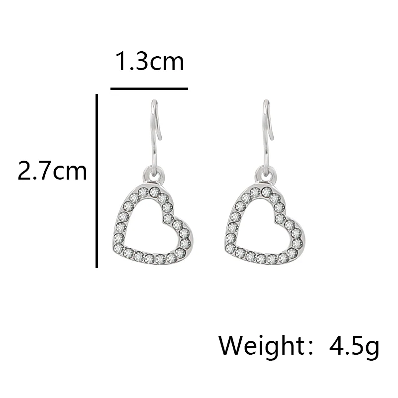 Heart Shaped Diamond Earrings
