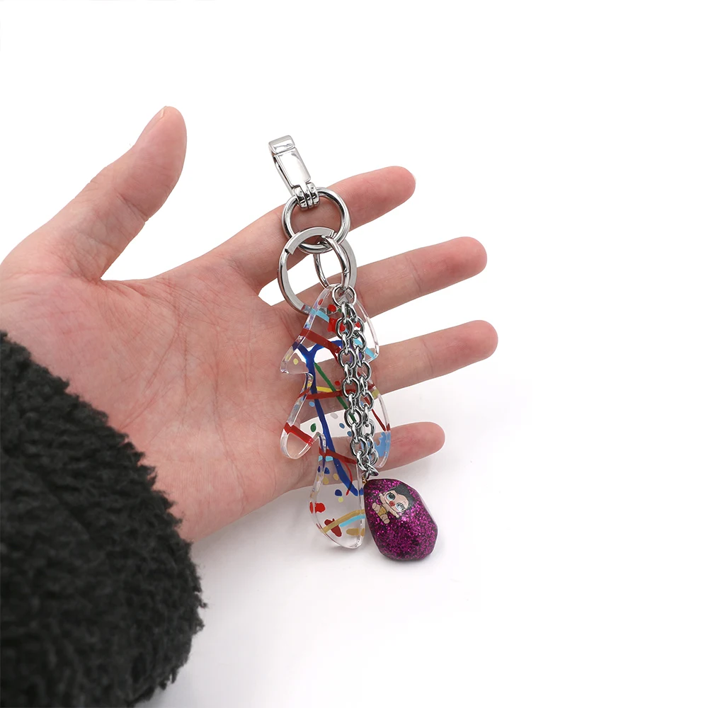 Clear Christmas Tree Keychain