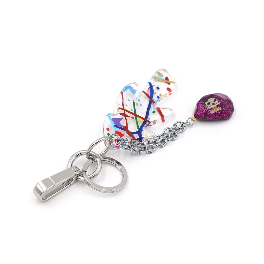 Clear Christmas Tree Keychain
